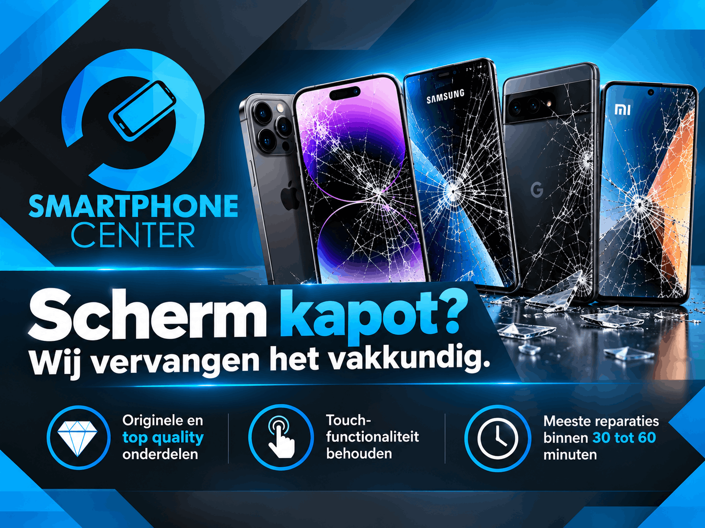 Schermreparatie smartphone